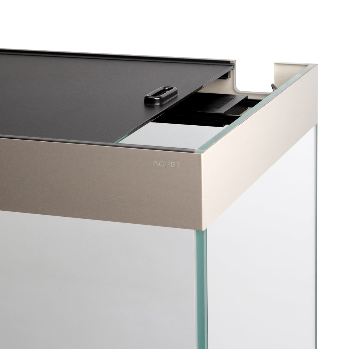 AQPET ACUARIO RIVERIUM PLUS 90X50X55 H - 10 MM EXT. - CON LUZ LED, FILTRO EXTERNO Y SOPORTE TOPO