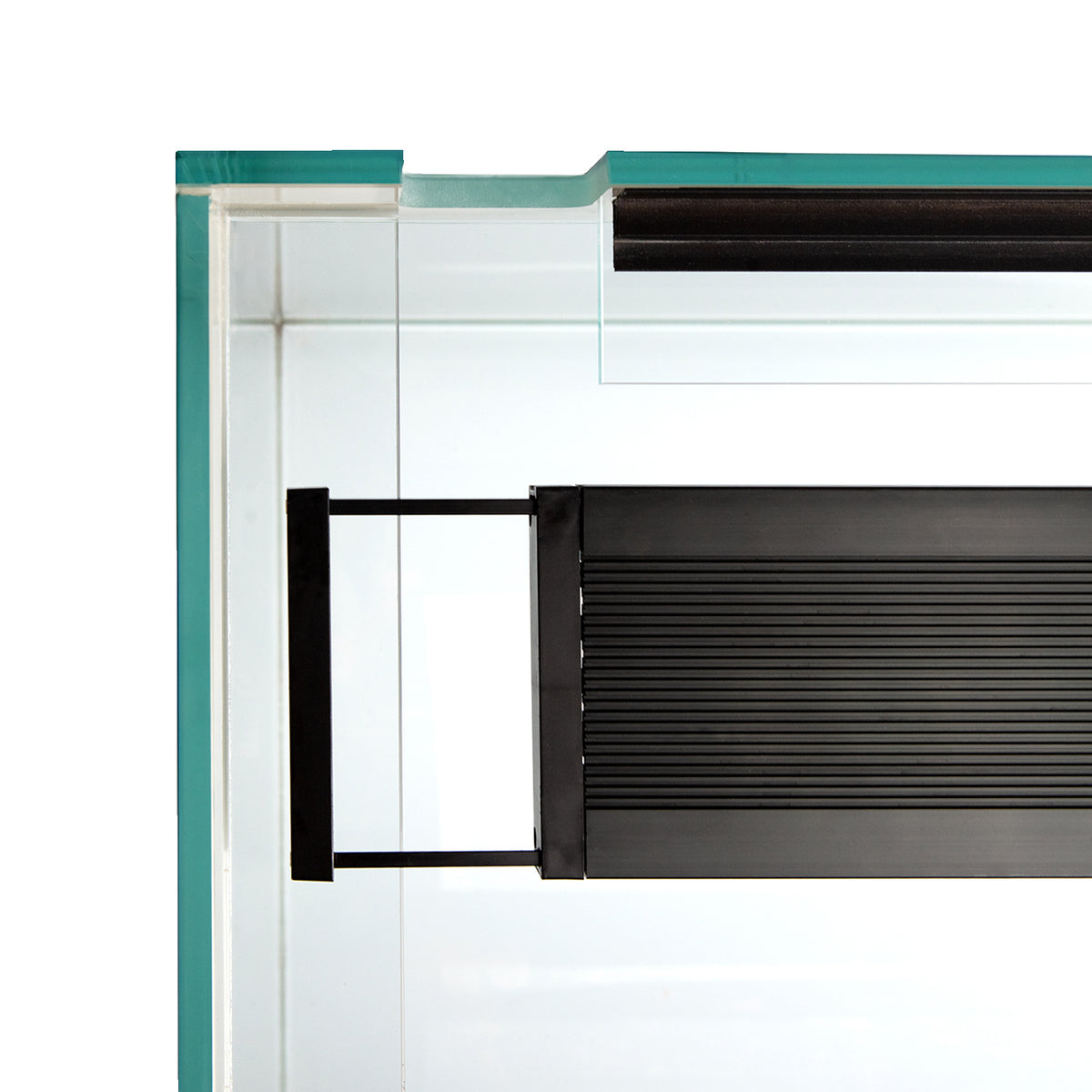 AQPET ACUARIO RIVERIUM PLUS 90X50X55 H - 10 MM EXT. - CON LUZ LED, FILTRO EXTERNO Y SOPORTE TOPO