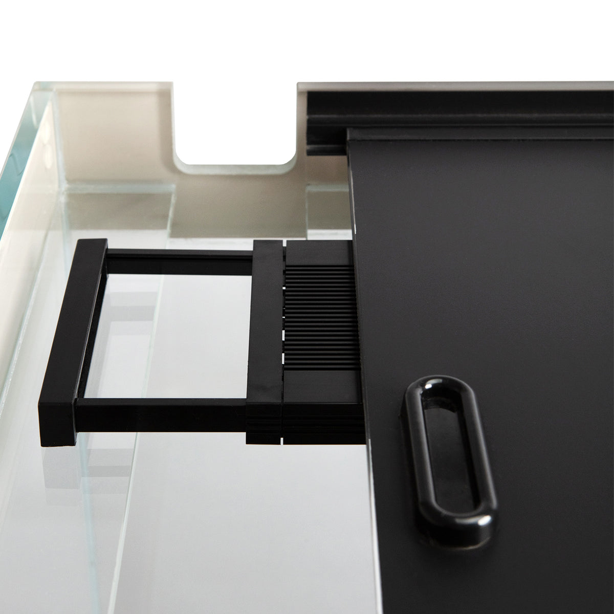 AQPET ACUARIO RIVERIUM PLUS 90X50X55 H - 10 MM EXT. - CON LUZ LED, FILTRO EXTERNO Y SOPORTE TOPO