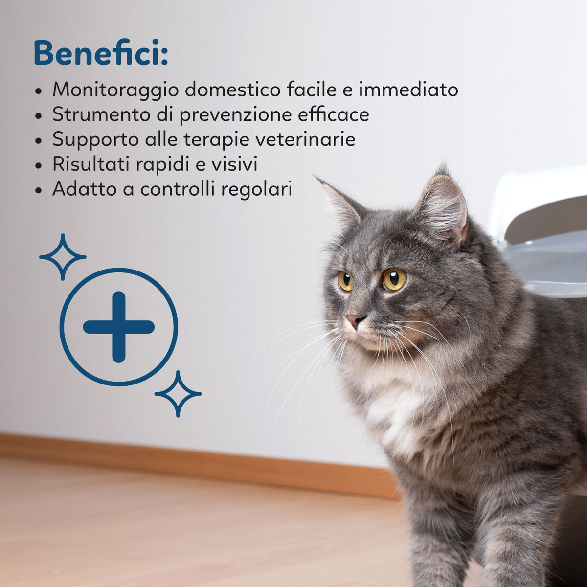 AQPET FRIENDS Bandeja sanitaria de sílice Catty con aroma a PH Check para gatos Súper absorbente Control de olores Higiene felina