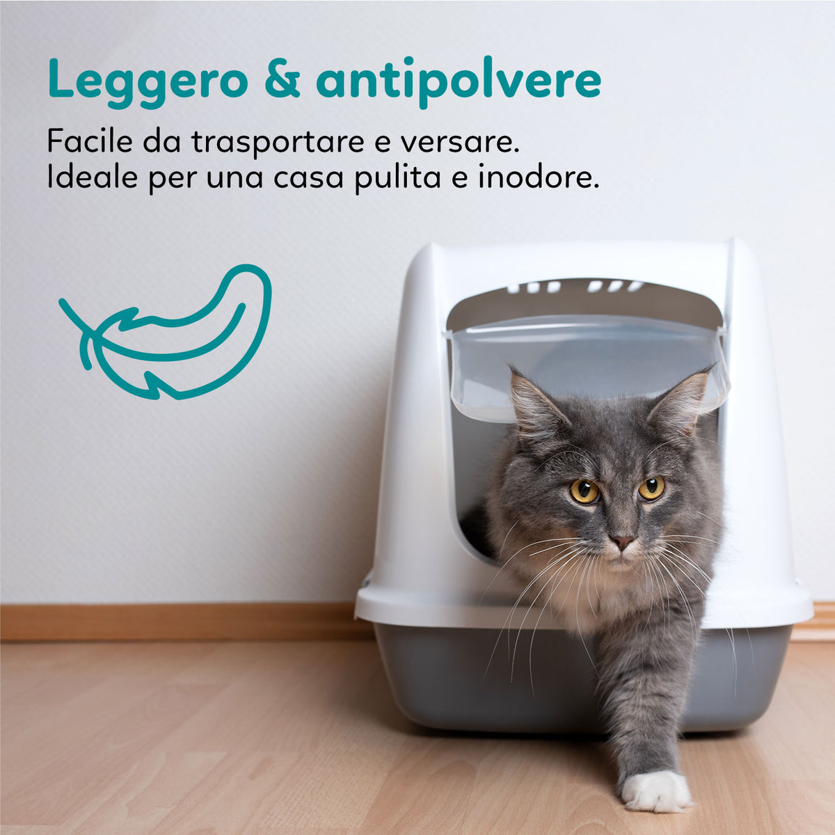 AQPET FRIENDS Bandeja sanitaria de sílice Catty con aroma a talco para gatos Súper absorbente Control de olores Higiene felina