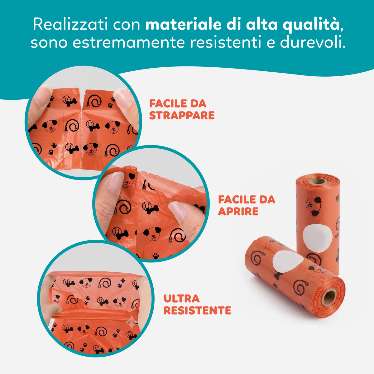 AQPET FRIENDS Bolsas higiénicas de doble resistencia para las necesidades del perro - Talla Large 22x30 cm - Paquete ahorro de 1000 bolsas