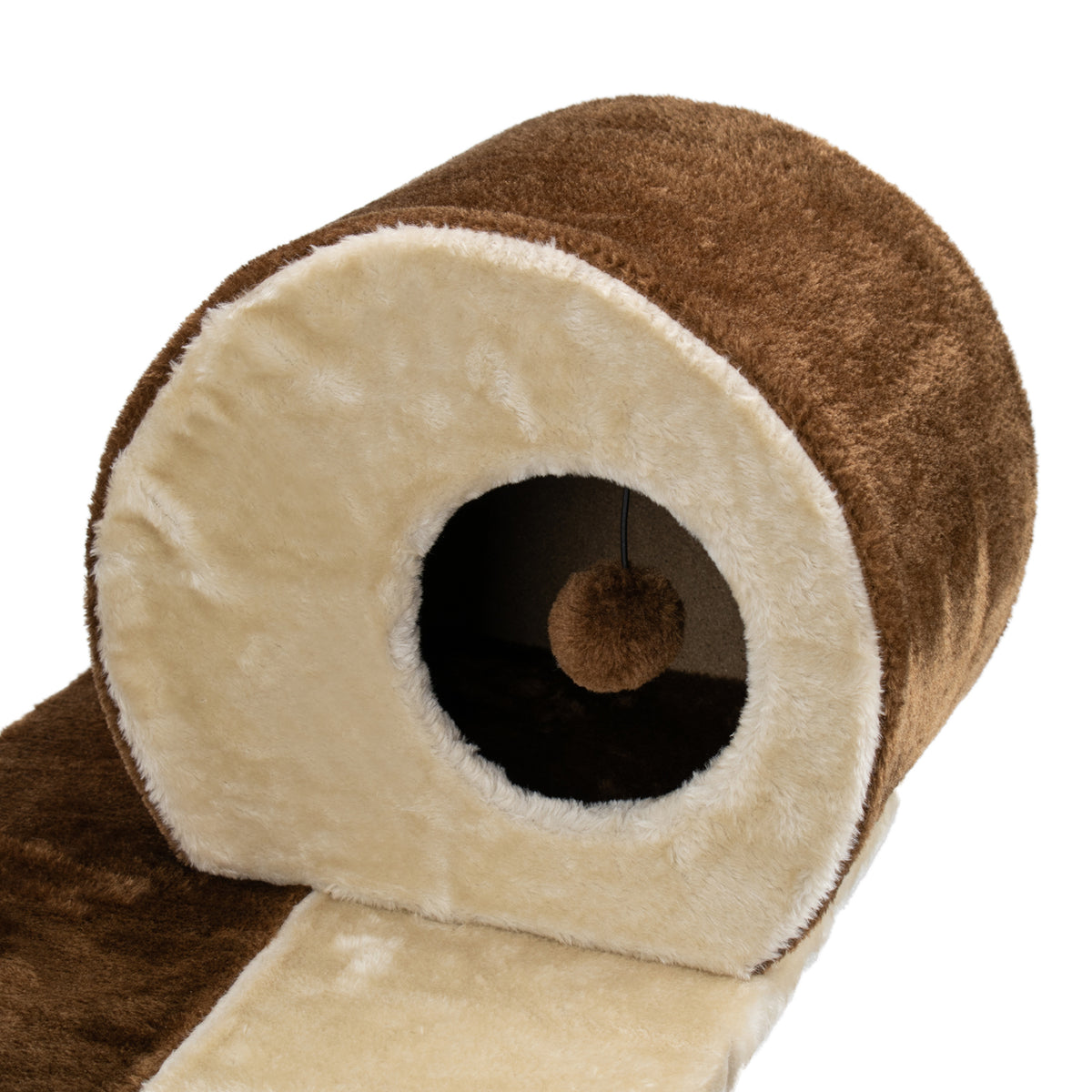 AQPET FRIENDS Rascador para gatos Rome de sisal, 123 Cm, marrón, juego, descanso, diversión y entretenimiento