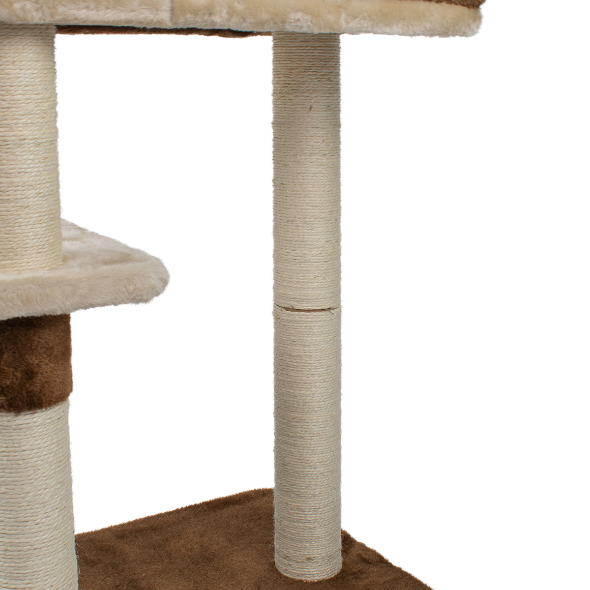 AQPET FRIENDS Rascador para gatos Rome de sisal, 123 Cm, marrón, juego, descanso, diversión y entretenimiento