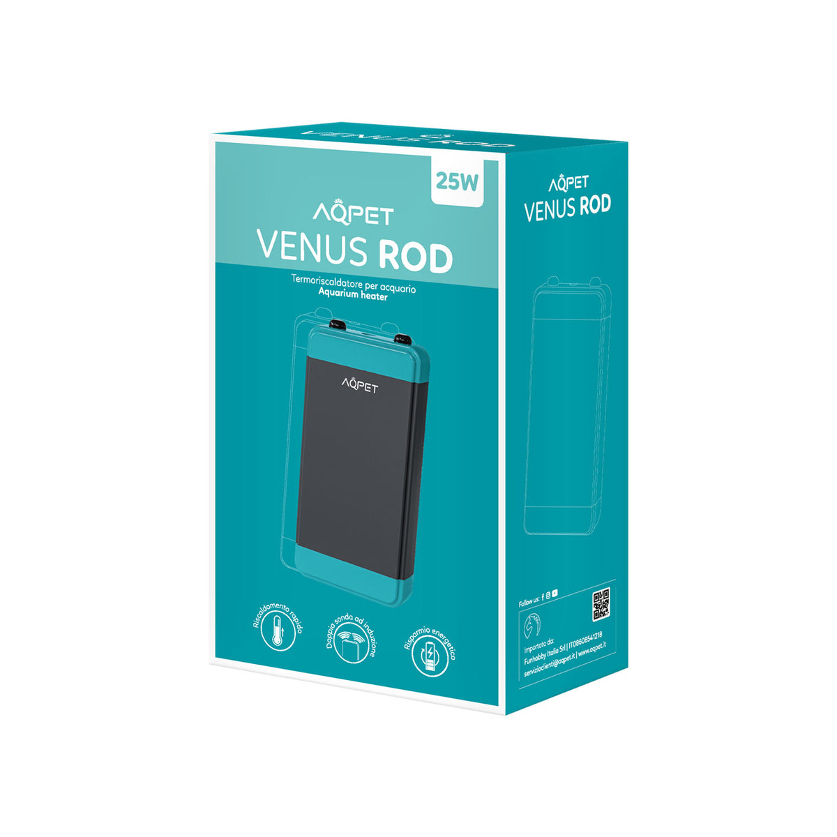AQPET CALENTADOR VENUS XS ROD DE 25 WATT NUEVO
