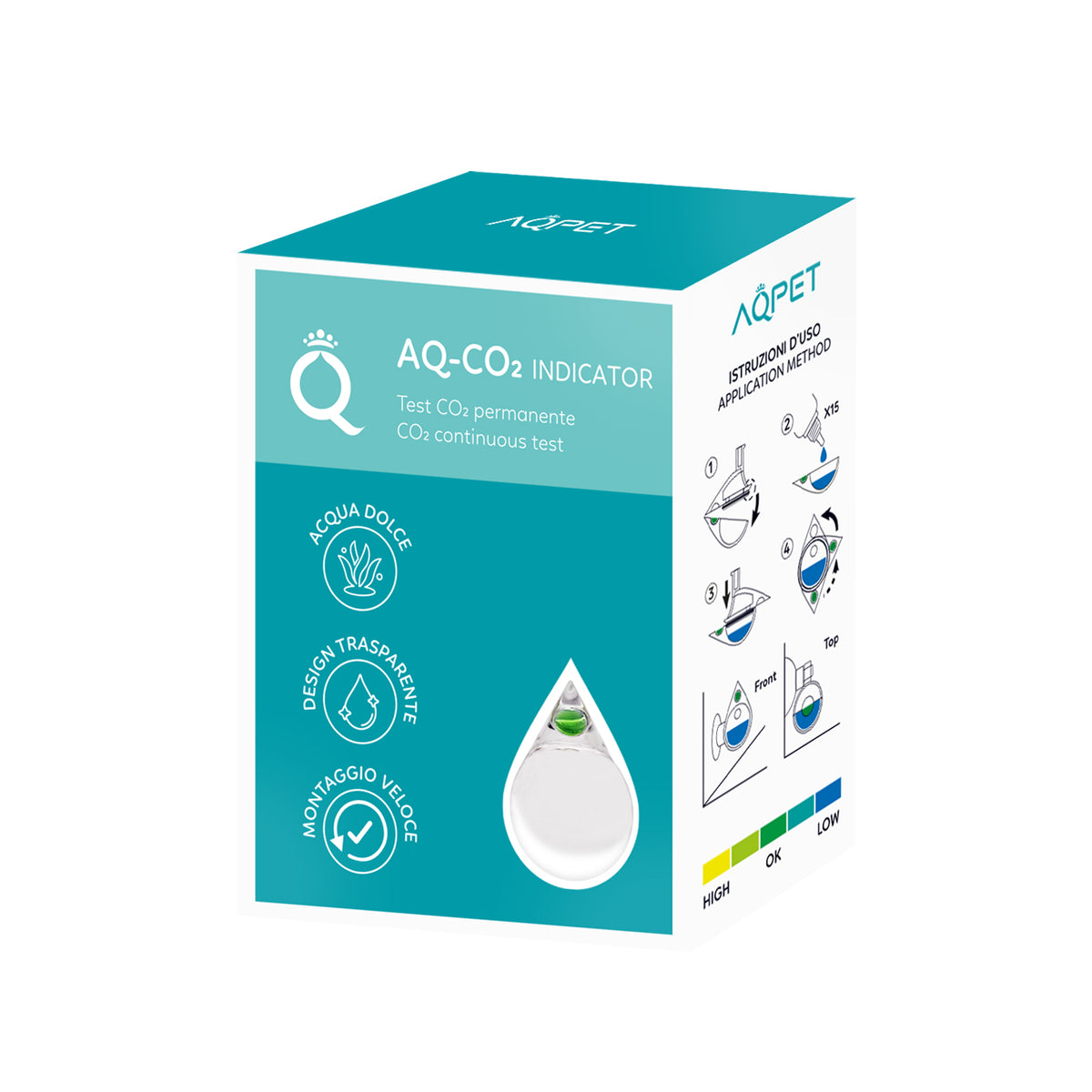AQPET CO2 líquido, indicador incluido, solución de 15 ml.