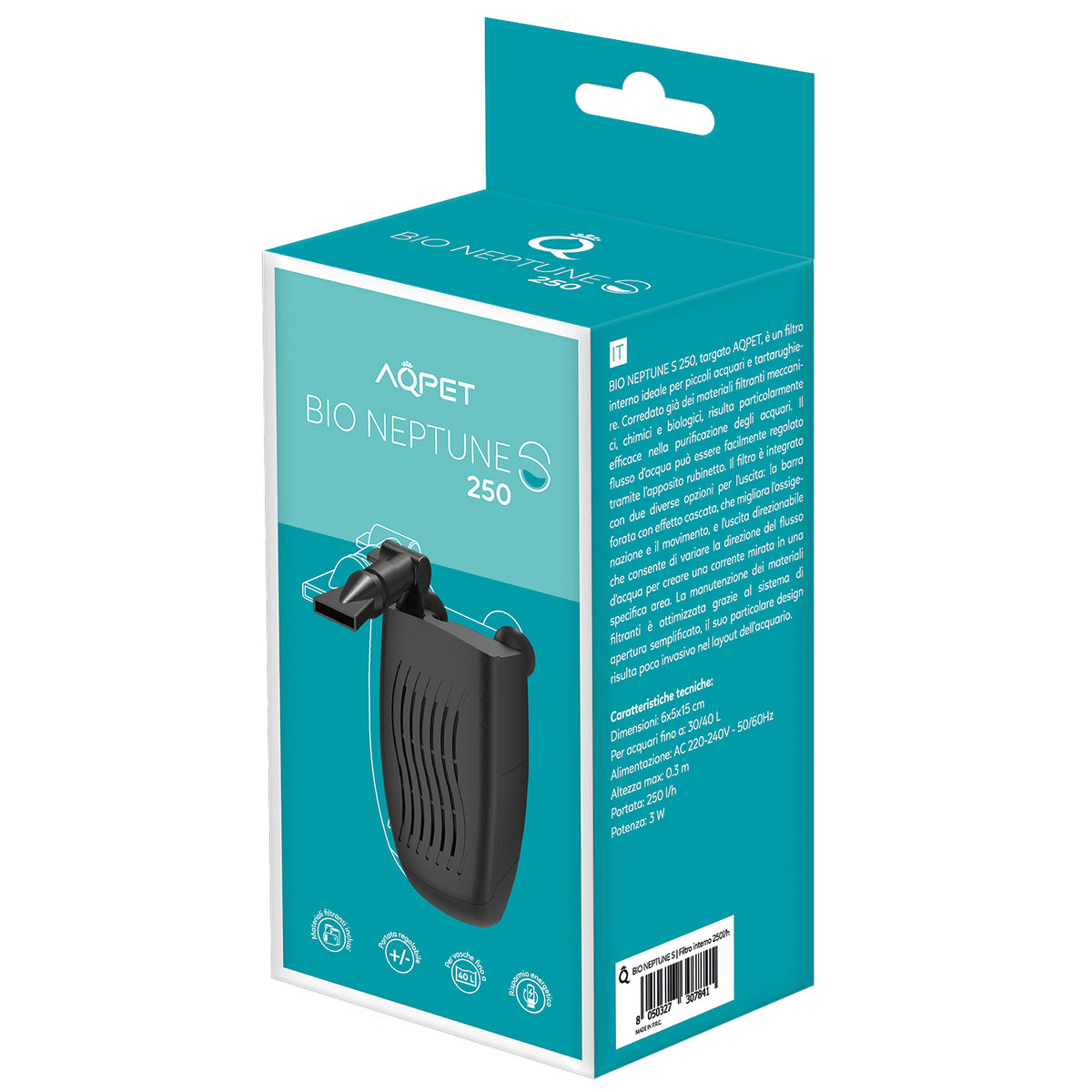 AQPET BIONEPTUNE S FILTRO INTERNO DE 250 LT/H