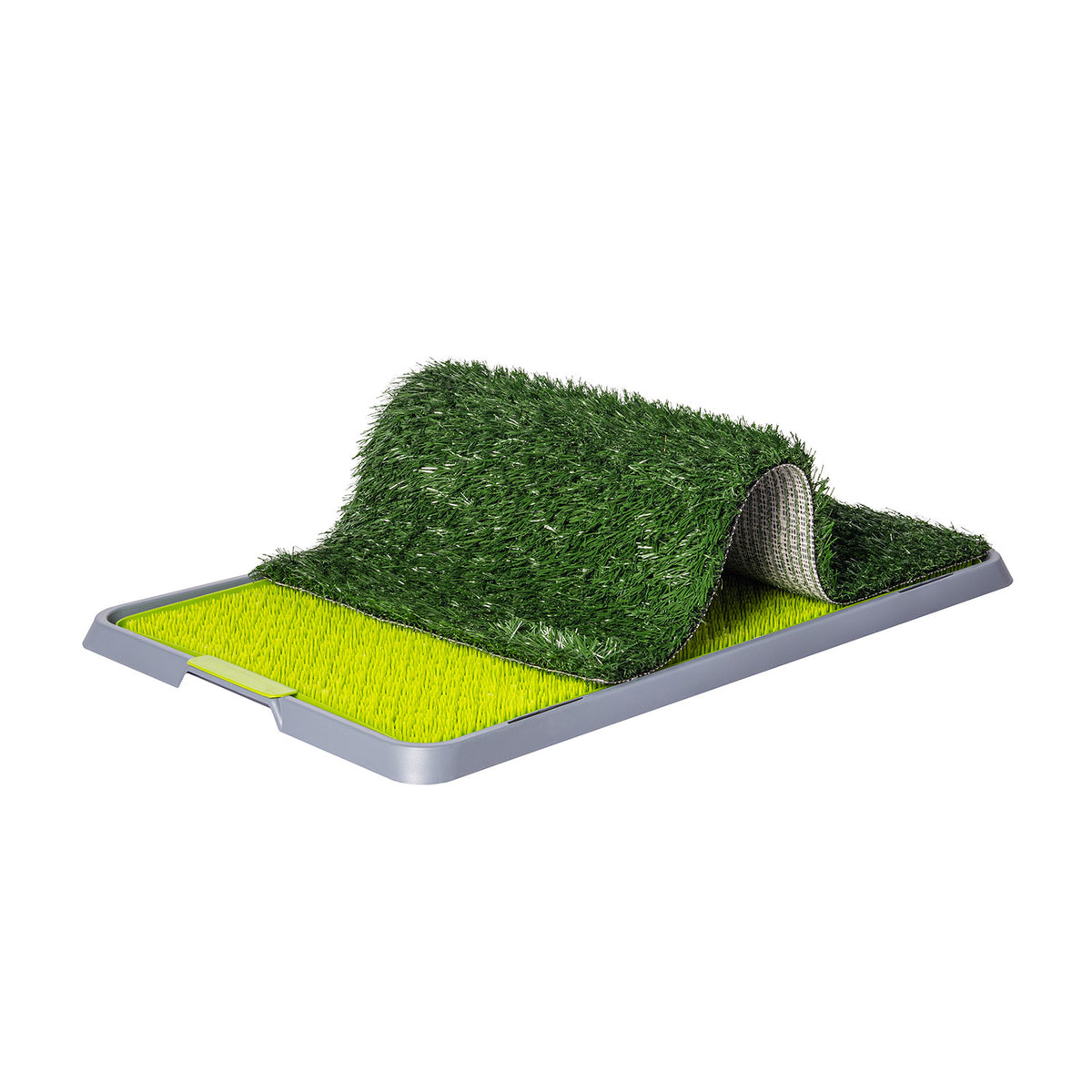 AQPET FRIENDS Bandeja DogLitter con césped sintético para las necesidades de perros cachorros 67x42x5 cm