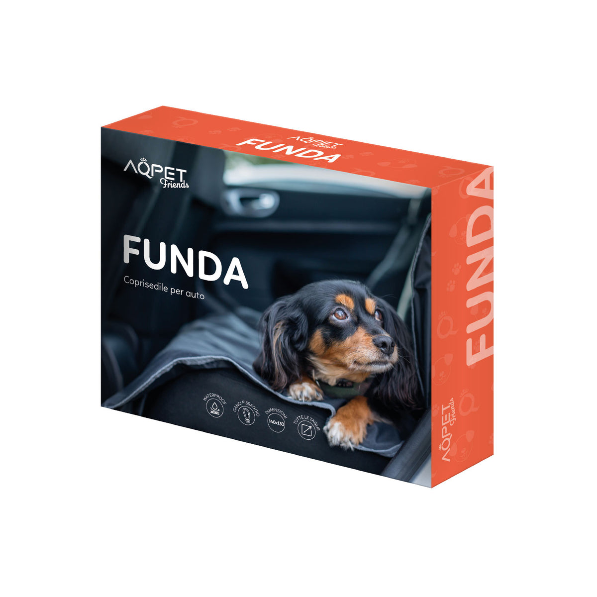AQPET FRIENDS Telo Hamaca funda de asiento impermeable universal para mascotas para automóvil 140x150cm