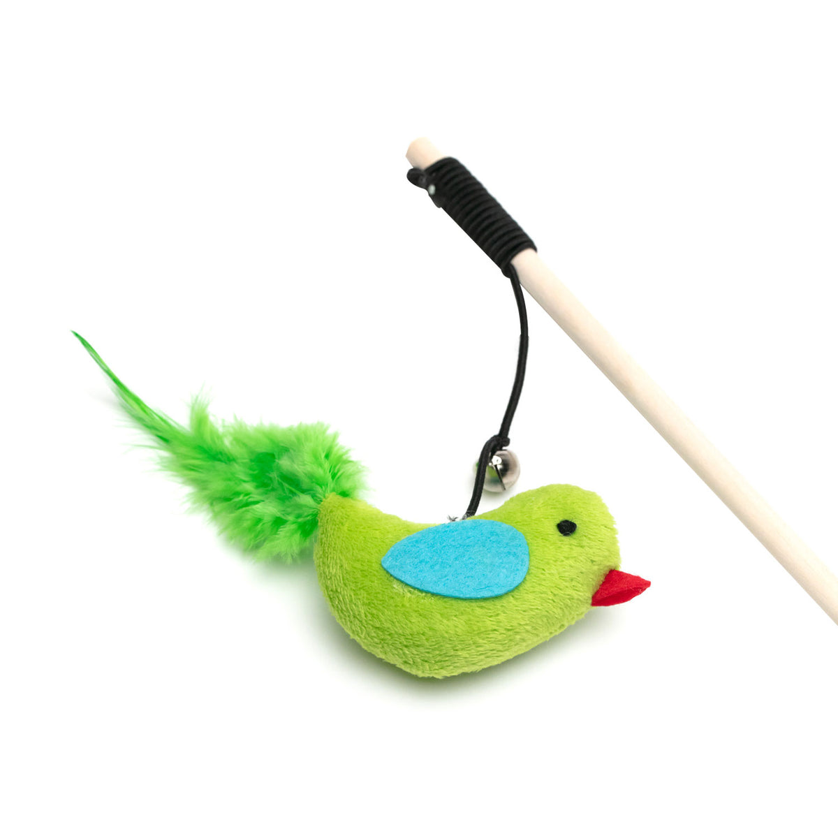 AQPET FRIENDS Cat Toy Varita con loro de tela y cascabelito - 40 cm, juguete para gatos