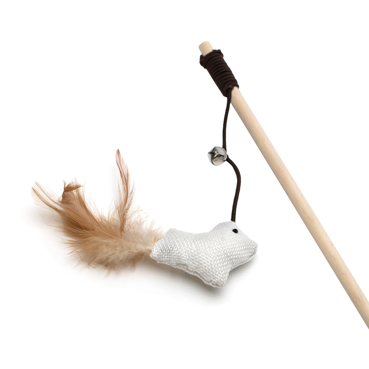 AQPET FRIENDS Cat Toy Varita con peluche y plumas - 3X15/40 cm, juguete para gatos