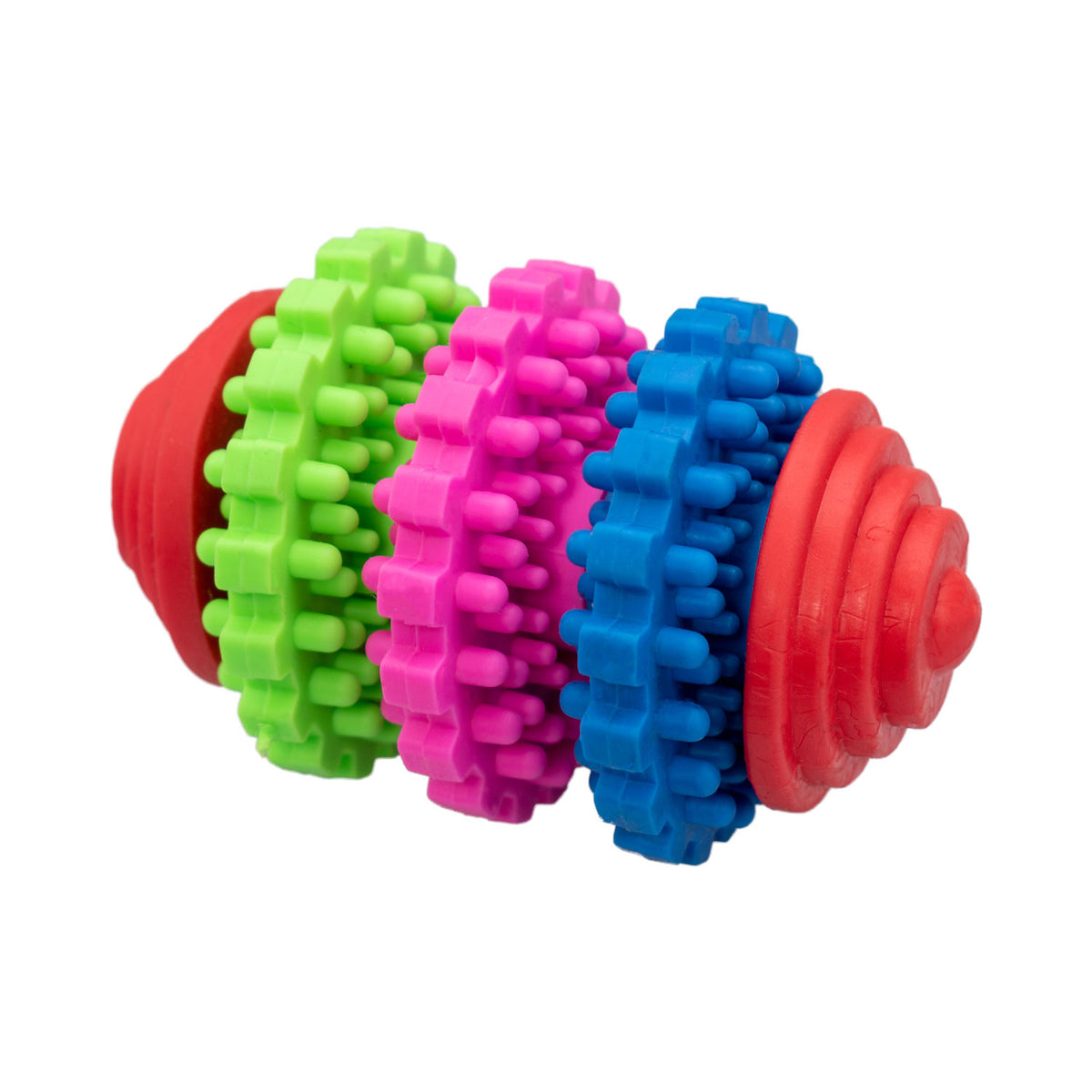 AQPET FRIENDS AQPET Juguete dental para perros, cilindro de goma de colores, juego divertido para mascotas