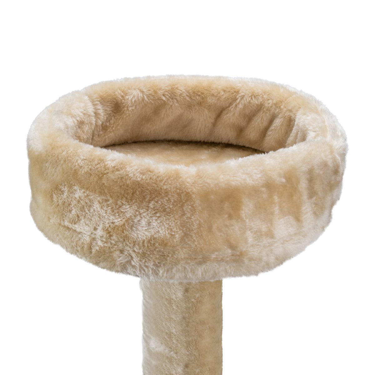 AQPET FRIENDS Rascador para gatos Athens de 115 cm con caseta, árbol, parque de juegos y juguete, color beige
