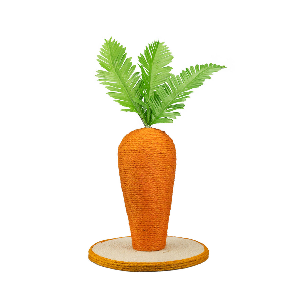 AQPET FRIENDS Rascador para gatos Carrot de 30 cm con caseta, árbol, parque de juegos y juguete, naranja