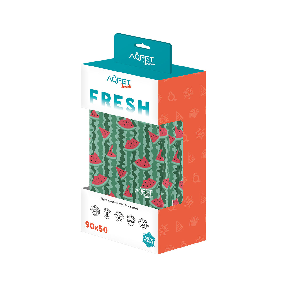 AQPET FRIENDS alfombrilla refrigerante refrescante para perros, gatos y animales, gel no tóxico, diseño Fruit