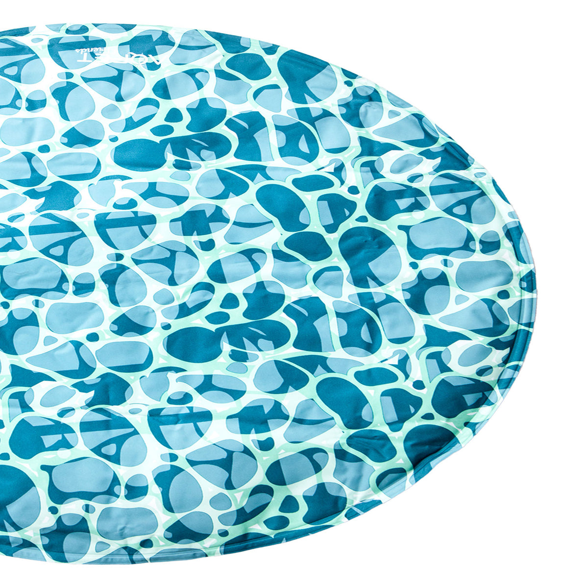 AQPET FRIENDS alfombrilla refrigerante refrescante redonda para perros, gel no tóxico, sistema de autorrefrigeración, diseño Sea, diámetro de 60 Cm