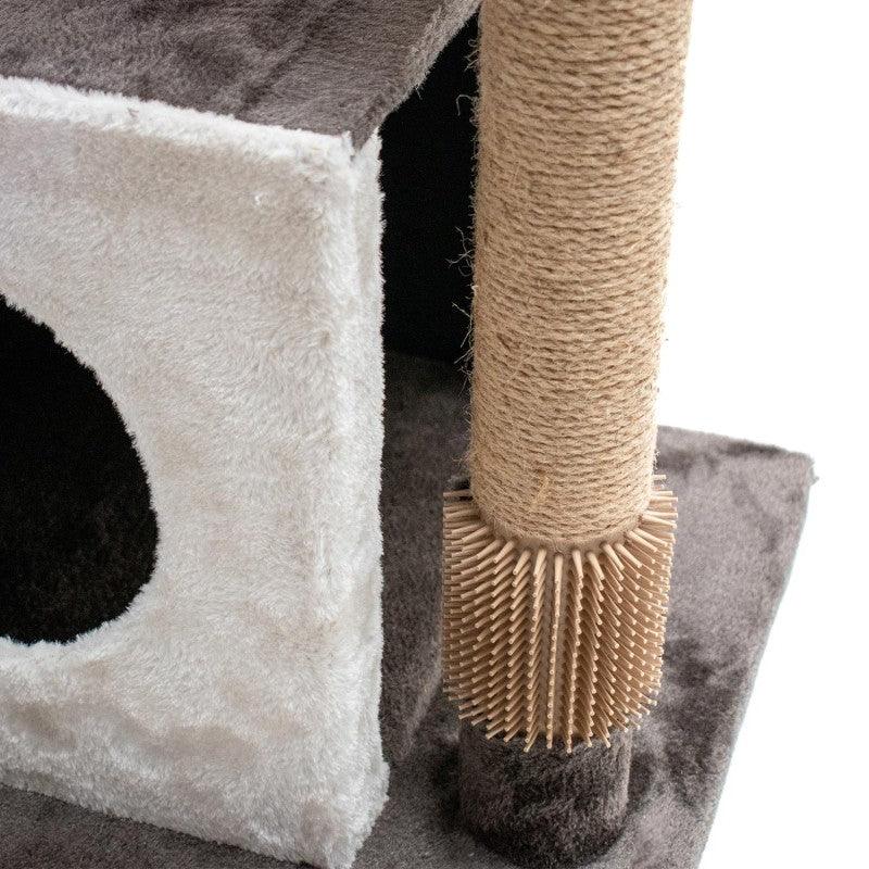AQPET FRIENDS Rascador para gatos Sidney de 140 Cm, beige/marrón, juego, descanso, diversión y entretenimiento
