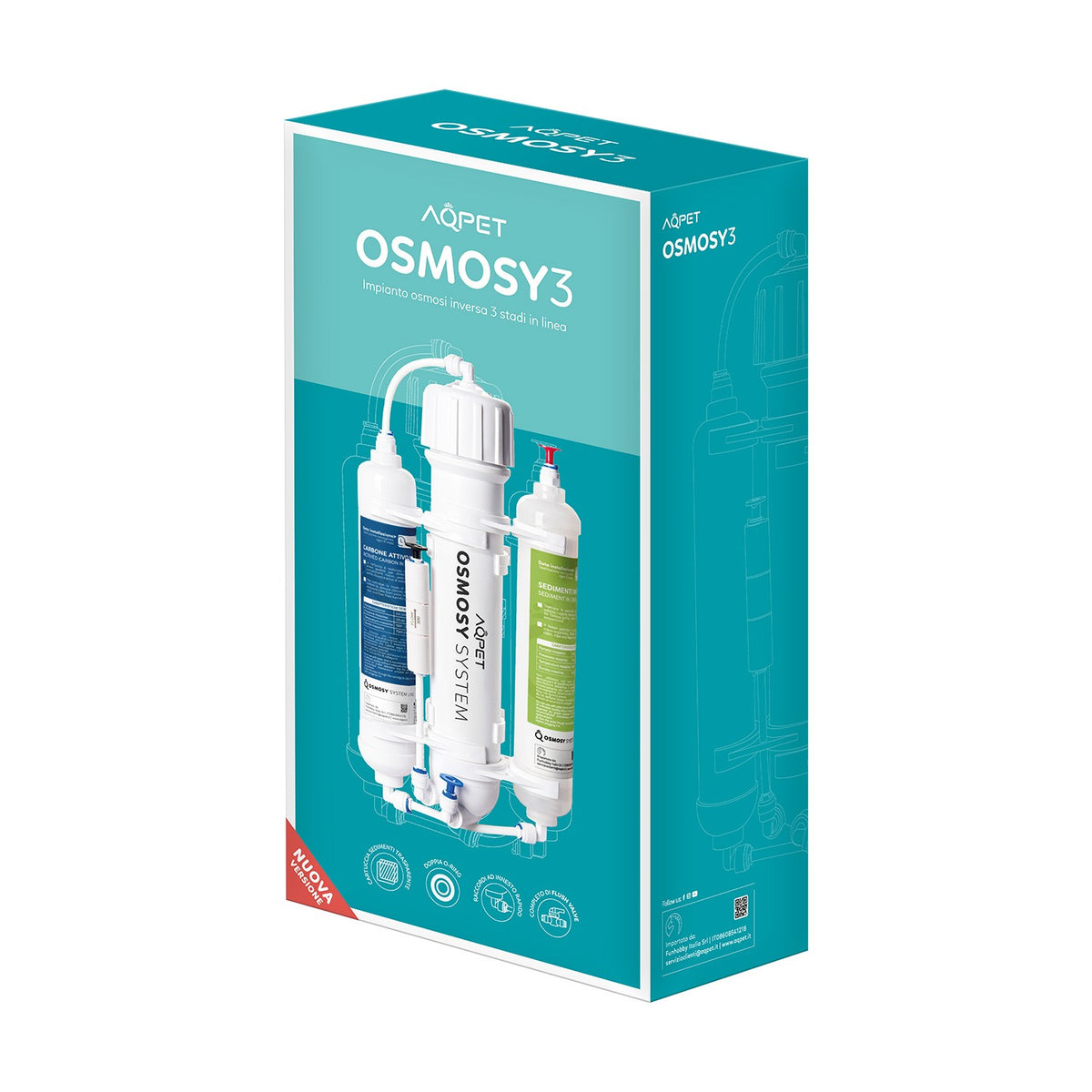AQPET OSMOSY3 sistema de ósmosis de 3 etapas en línea