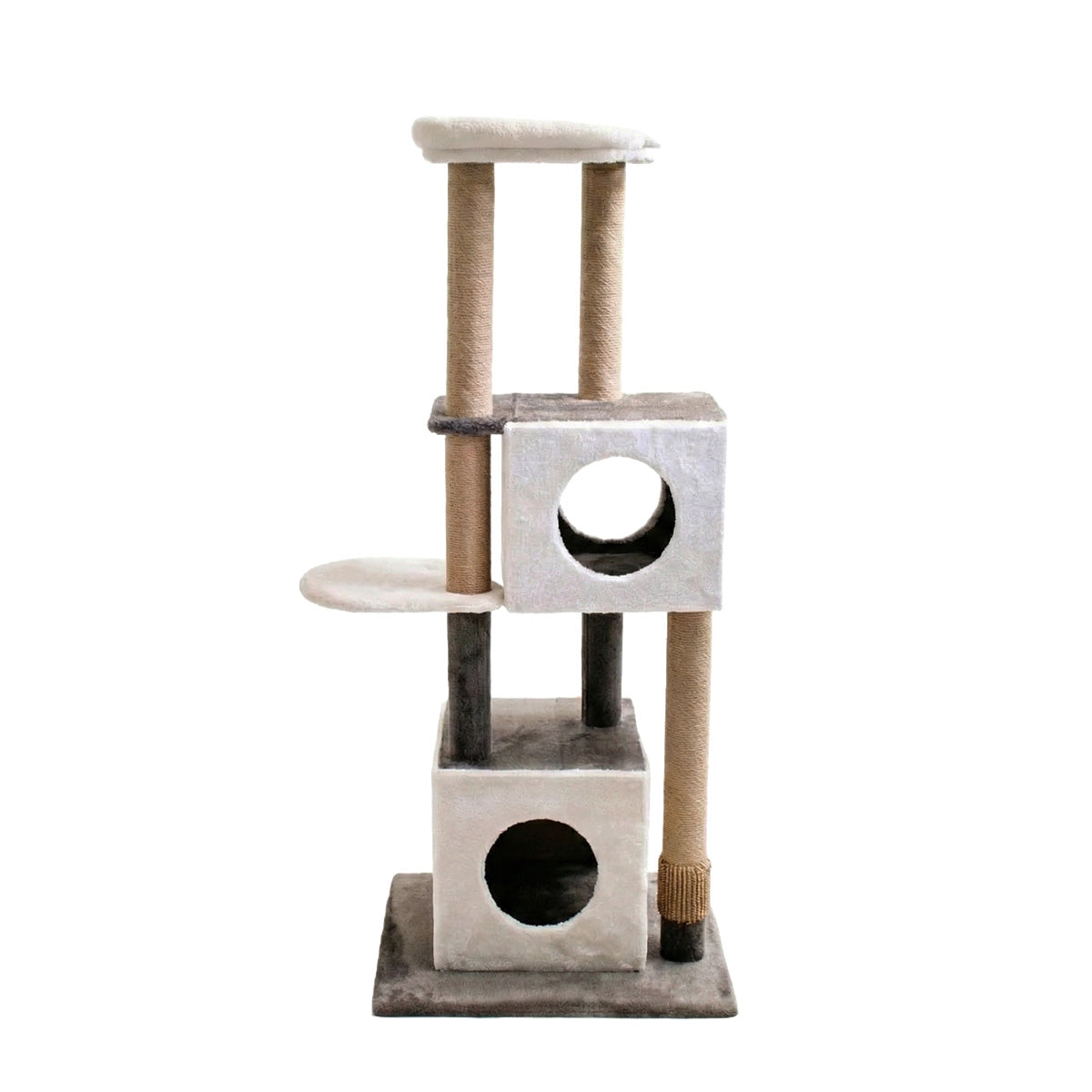 AQPET FRIENDS Rascador para gatos Sidney de 140 Cm, beige/marrón, juego, descanso, diversión y entretenimiento