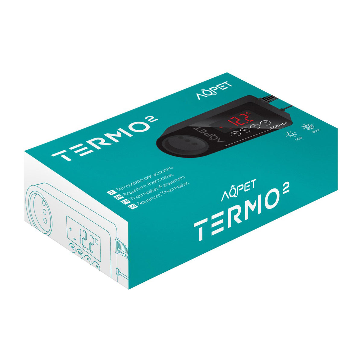 AQPET TERMO2 TERMOSTATO PARA ACUARIOS FRÍO Y CALIENTE