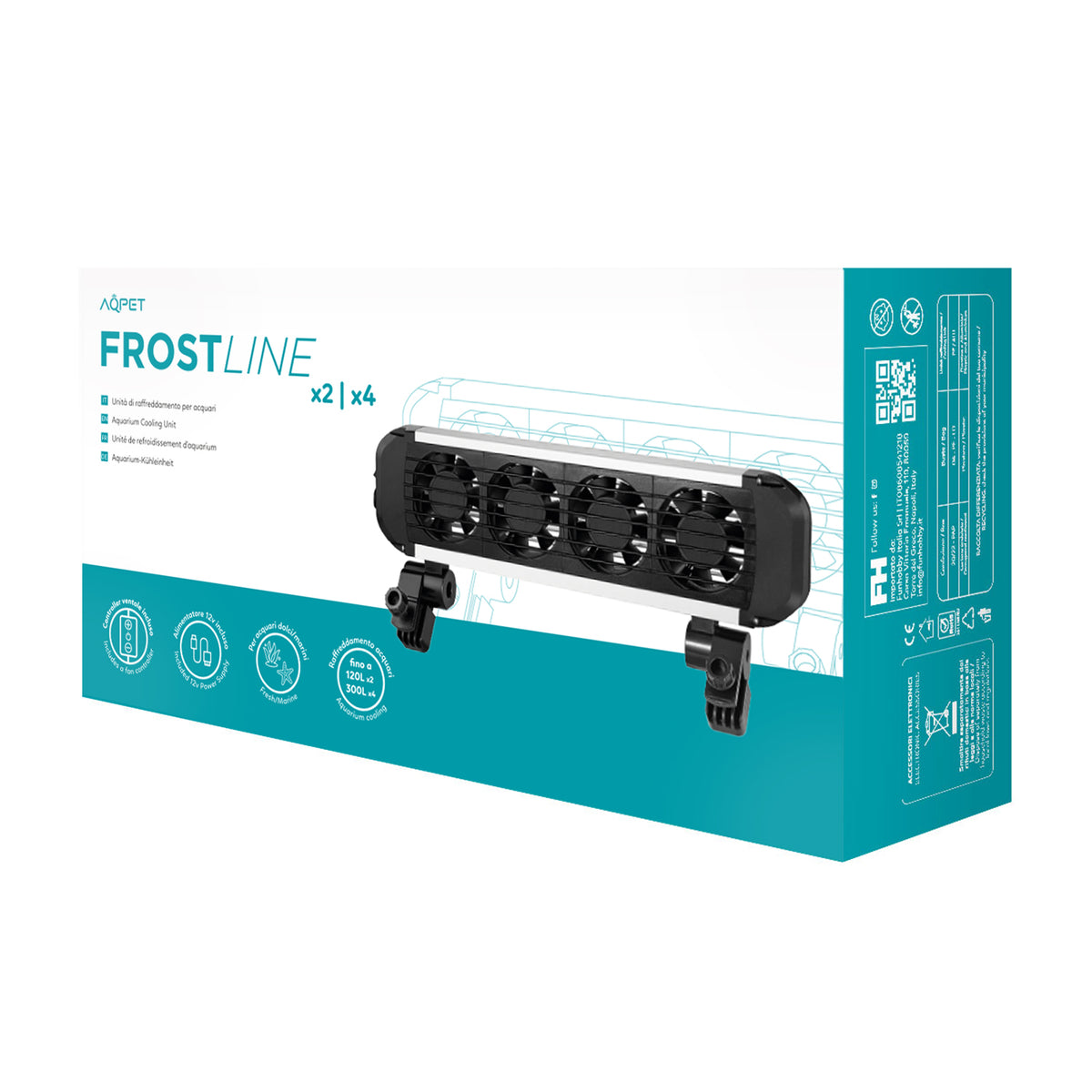 AQPET VENTILADORES DE REFRIGERACIÓN FROSTLINE DE 4 ELEMENTOS