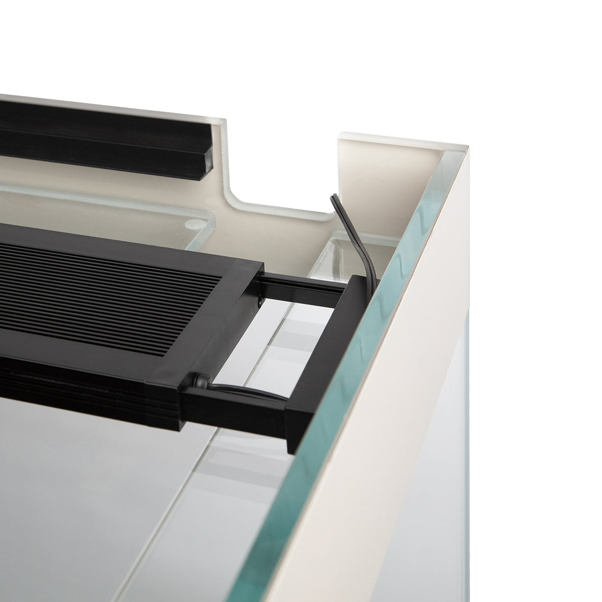 AQPET ACUARIO RIVERIUM PLUS 90X50X55 H - 10 MM EXT. - CON LUZ LED, FILTRO EXTERNO Y SOPORTE TOPO