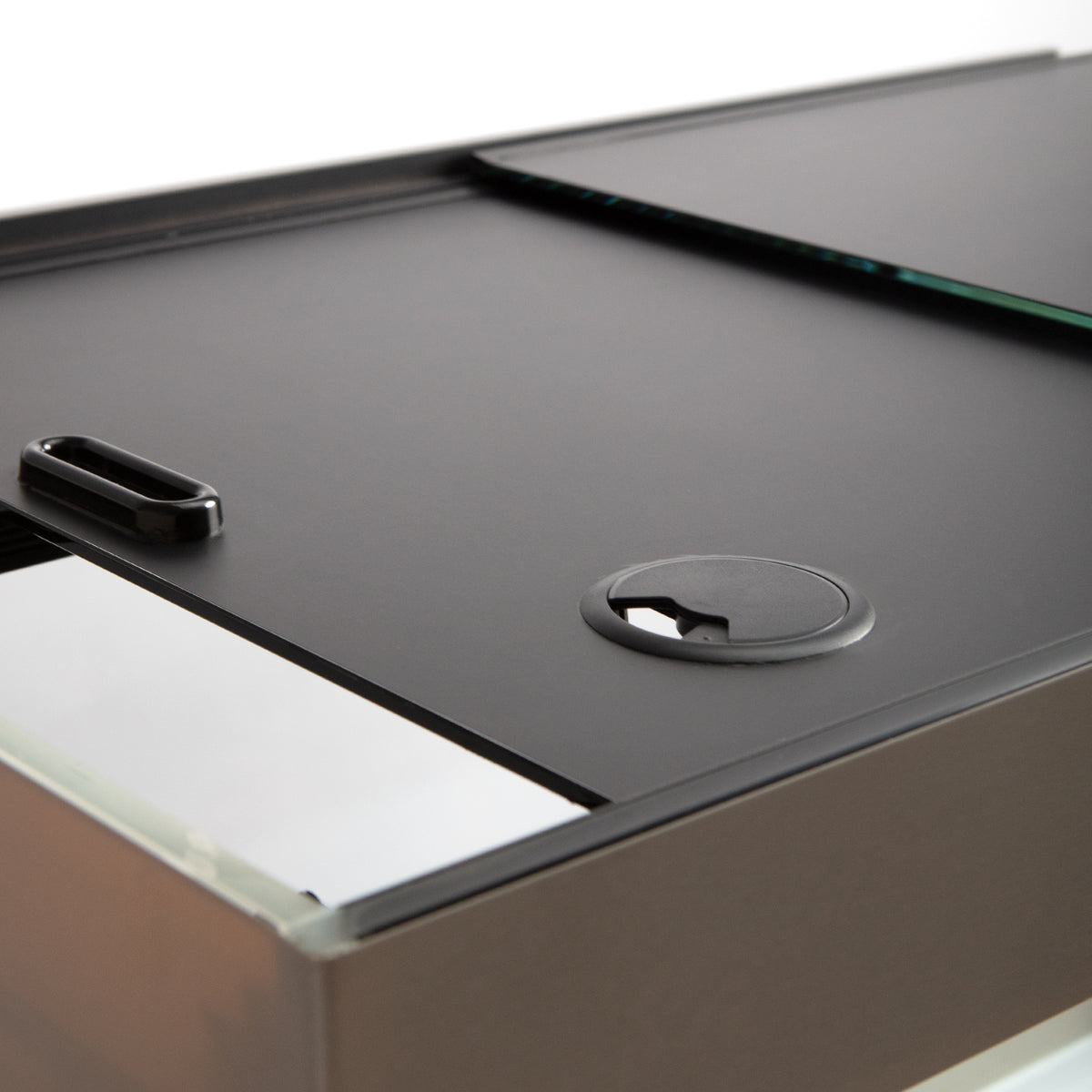 AQPET ACUARIO RIVERIUM PLUS 90X50X55 H - 10 MM EXT. - CON LUZ LED, FILTRO EXTERNO Y SOPORTE TOPO