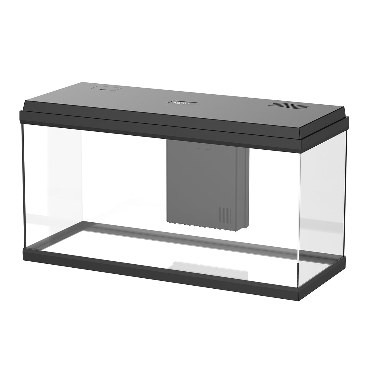 AQPET ACUARIO SIMPLY LED 100 NEGRO, COMPLETO CON DOBLE LUZ, FILTRO Y CALENTADOR - 80X32X45 H CM