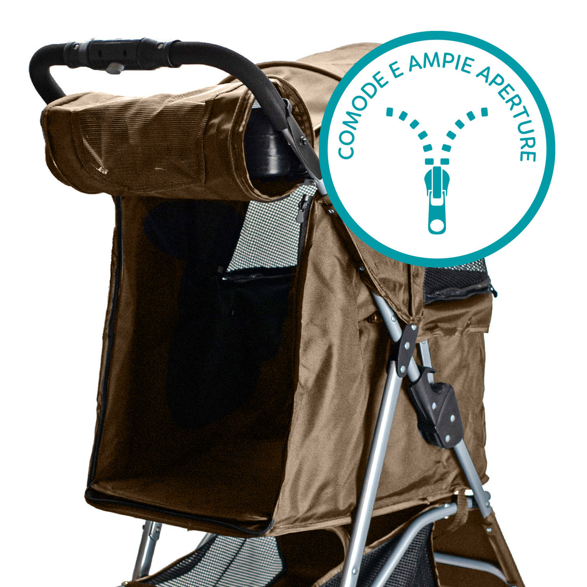 AQPET FRIENDS Cochecito cómodo y práctico para perros de tamaño mediano/pequeño Para perros y gatos Viaje seguro