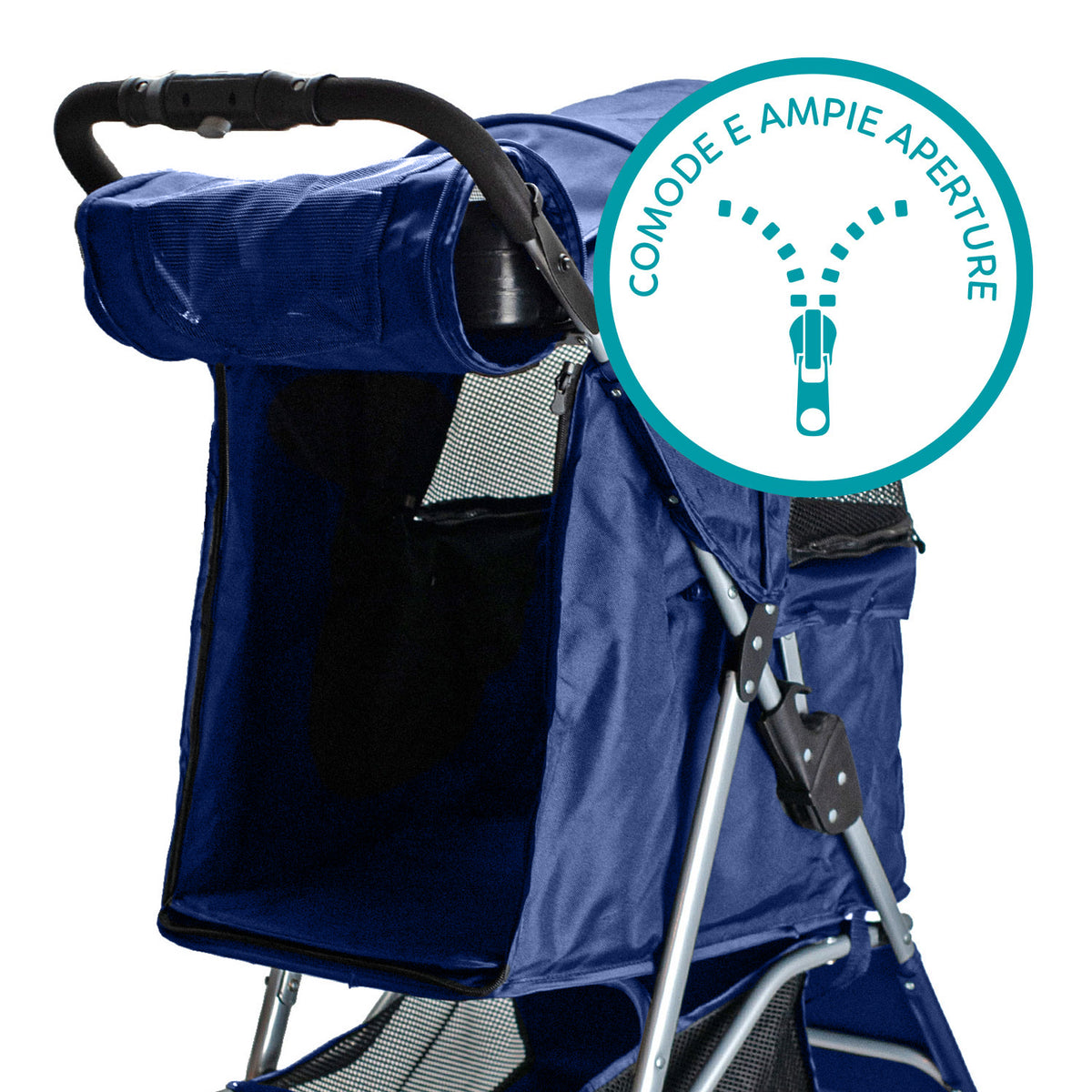 AQPET FRIENDS Cochecito cómodo y práctico para perros de tamaño mediano/pequeño Para perros y gatos Viaje seguro