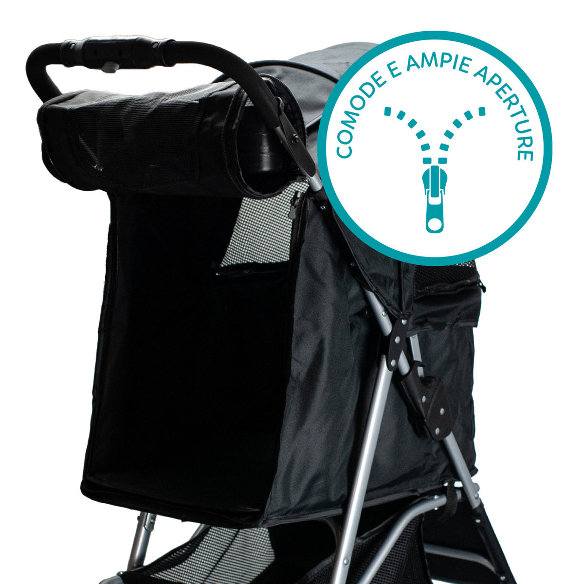 AQPET FRIENDS Cochecito cómodo y práctico para perros de tamaño mediano/pequeño Para perros y gatos Viaje seguro