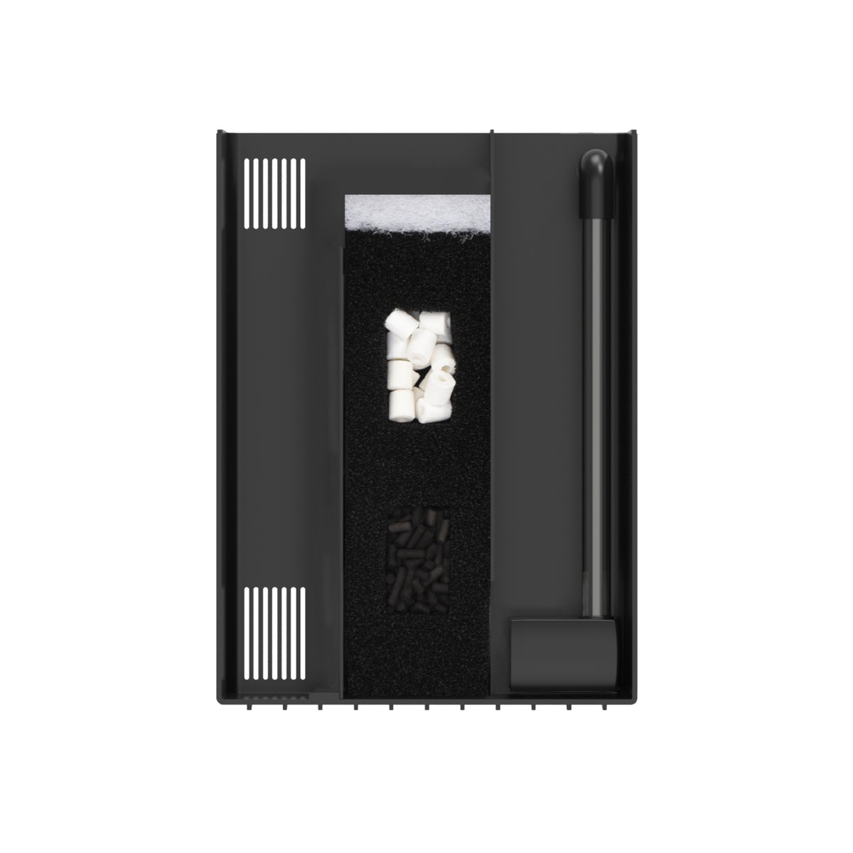 AQPET ACUARIO SIMPLY LED 60 BLANCO, COMPLETO CON LUZ, FILTRO Y CALENTADOR - 59X30X39 H CM