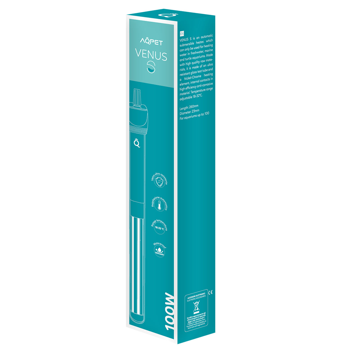 AQPET ACUARIO SIMPLY LED 100 BLANCO, COMPLETO CON DOBLE LUZ, FILTRO Y CALENTADOR - 80X32X45 H CM