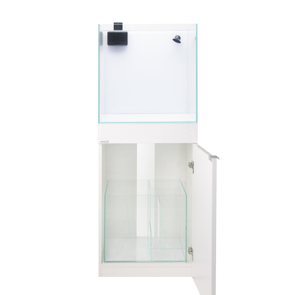 AQPET KIT DE ACUARIO KUBIC 50 REEF DE VIDRIO EXTRACLARO COLOR NEGRO