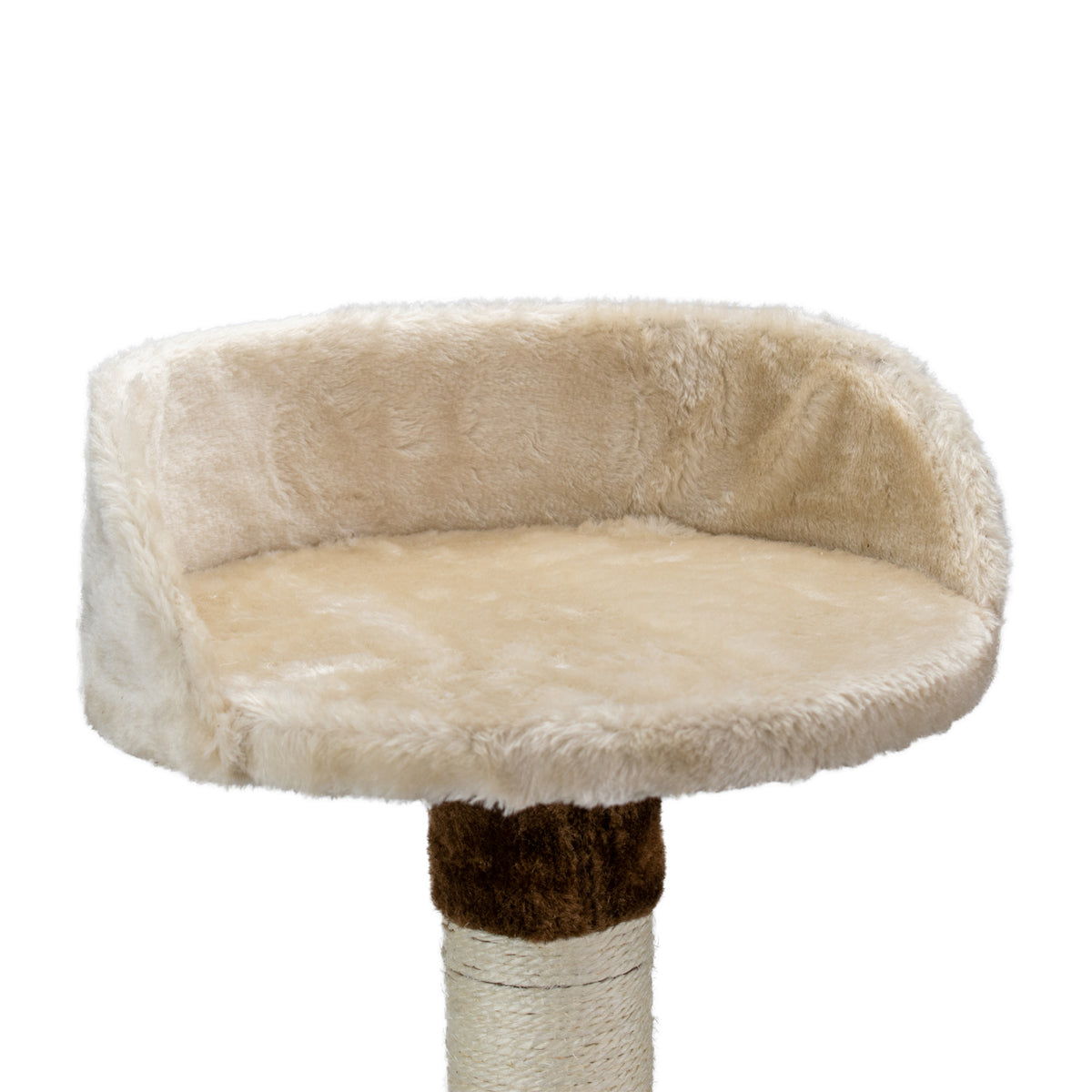 AQPET FRIENDS Rascador para gatos Rome de sisal, 123 Cm, marrón, juego, descanso, diversión y entretenimiento