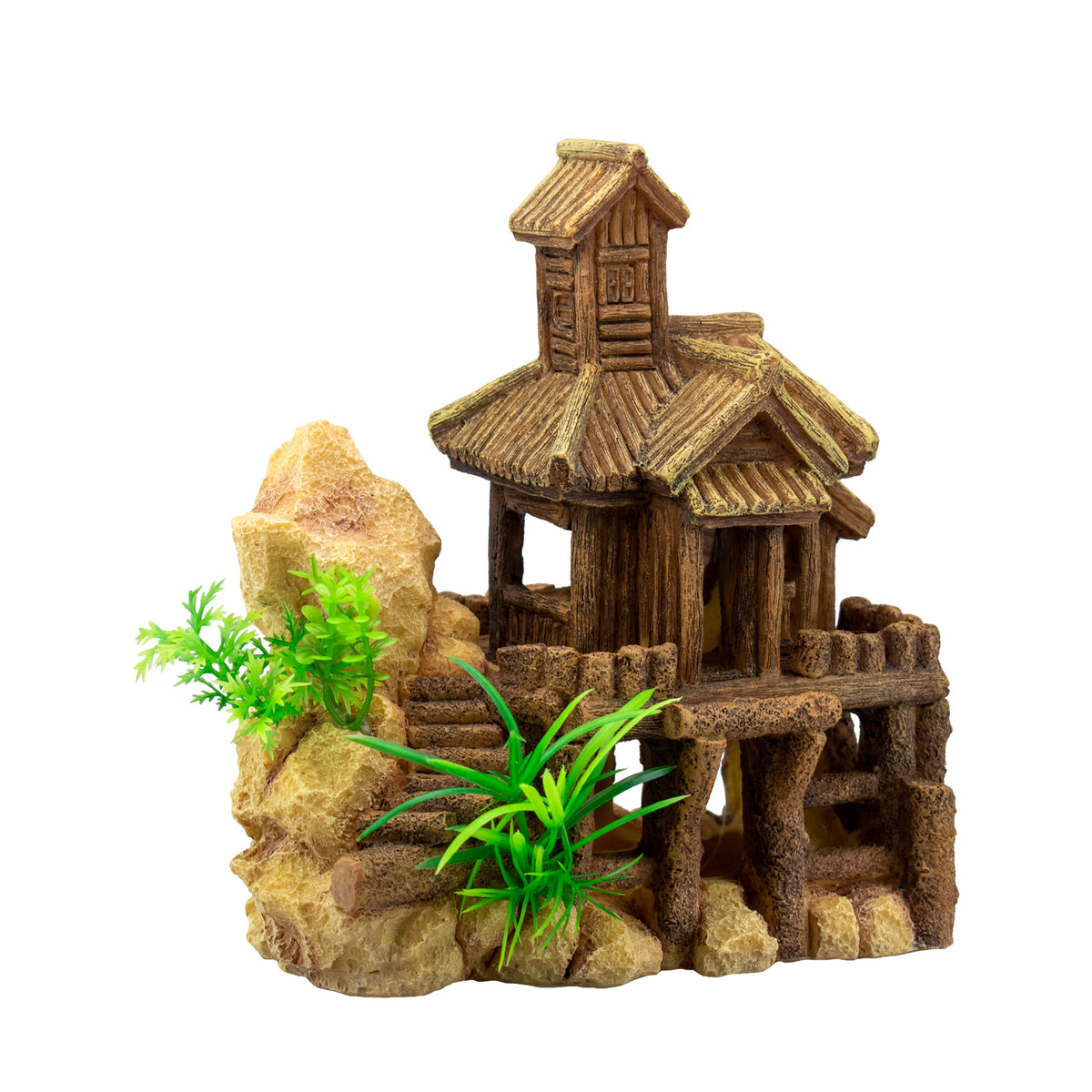 AQPET DECORART DECORACIÓN PARA ACUARIOS MOD. CASTILLO DE MADERA 19*13*19