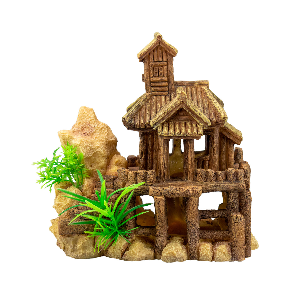 AQPET DECORART DECORACIÓN PARA ACUARIOS MOD. CASTILLO DE MADERA 19*13*19