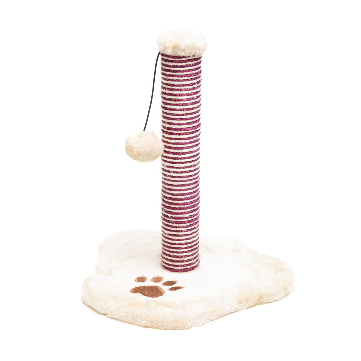 AQPET FRIENDS Rascador tipo baúl - 39CM Beige para gatos Juego felino Descanso y diversión