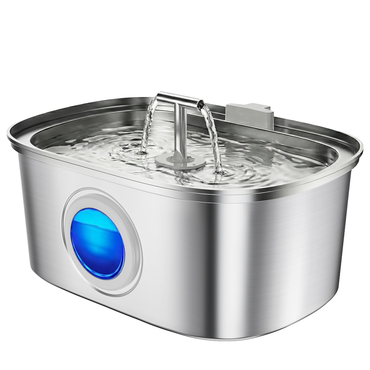 AQPET FRIENDS Fuente para gatos de acero inoxidable de 3.2L – Dispensador automático de agua ultrasilencioso con filtro multicapa – Fuente para gatos y perros, agua siempre limpia