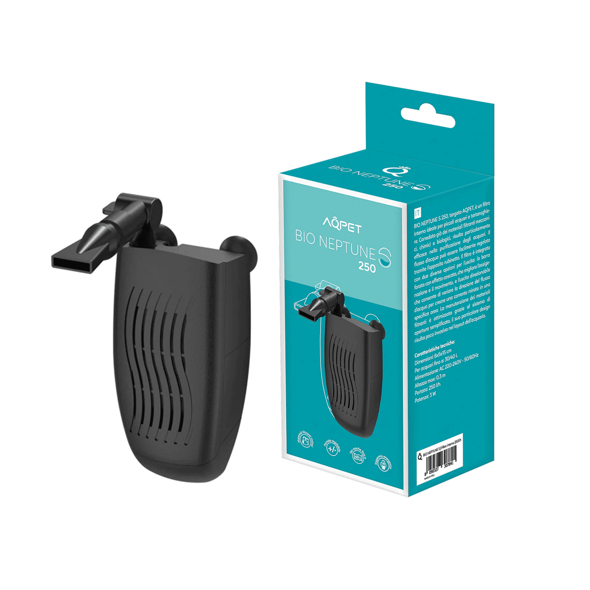 AQPET ACUARIO ONE MINI DE VIDRIO 20 L 39x22x26h NEGRO