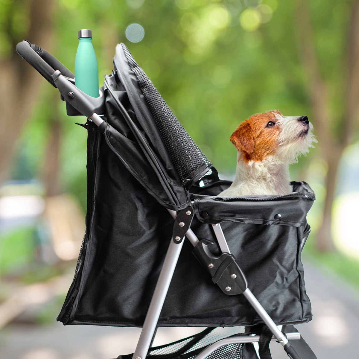 AQPET FRIENDS Cochecito cómodo y práctico para perros de tamaño mediano/pequeño Para perros y gatos Viaje seguro