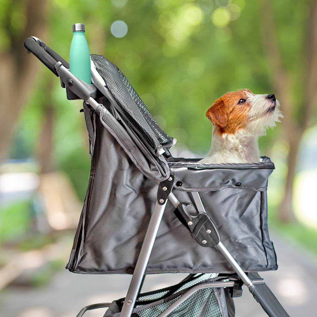 AQPET FRIENDS Cochecito cómodo y práctico para perros de tamaño mediano/pequeño Para perros y gatos Viaje seguro