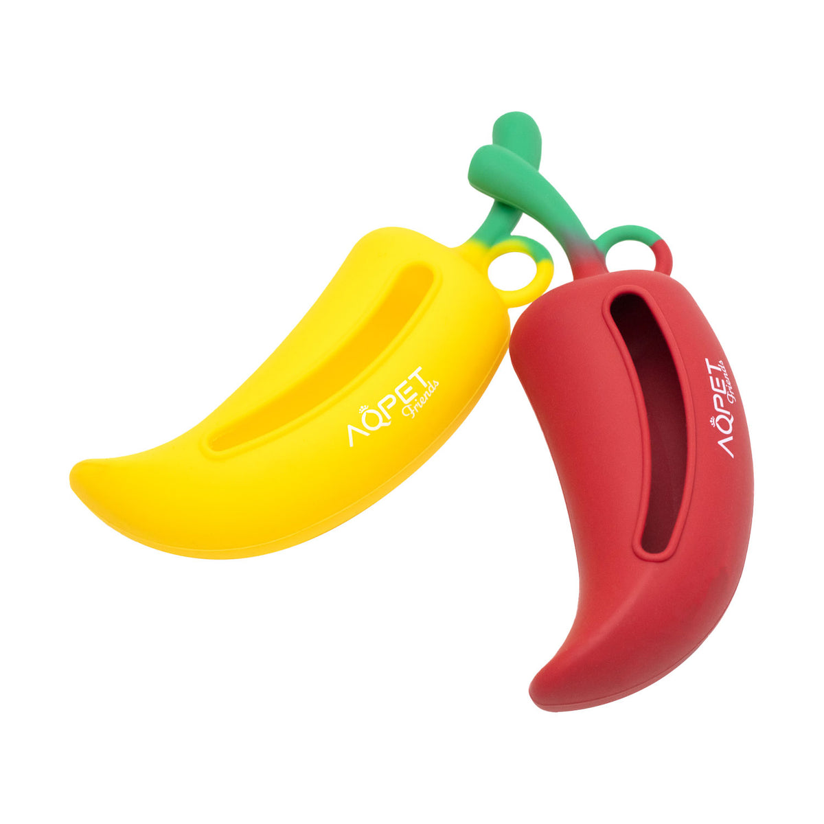 AQPET FRIENDS Clean Up Dispensador de bolsas Spicy de silicona suave