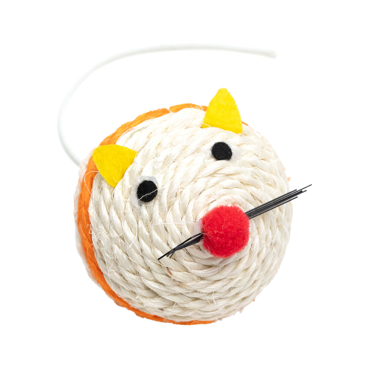 AQPET FRIENDS Juguete para gatos Ratón de sisal - 6X18 cm Juego para gatos