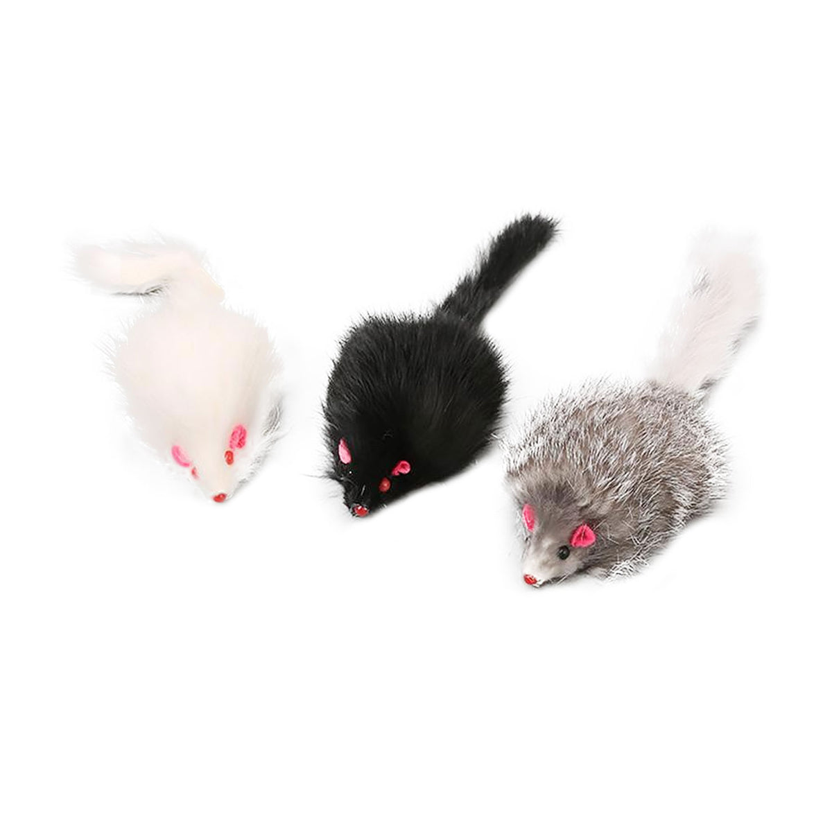 AQPET FRIENDS Juguete para gatos Ratón realista con cascabel - 18 cm Juego para gatos
