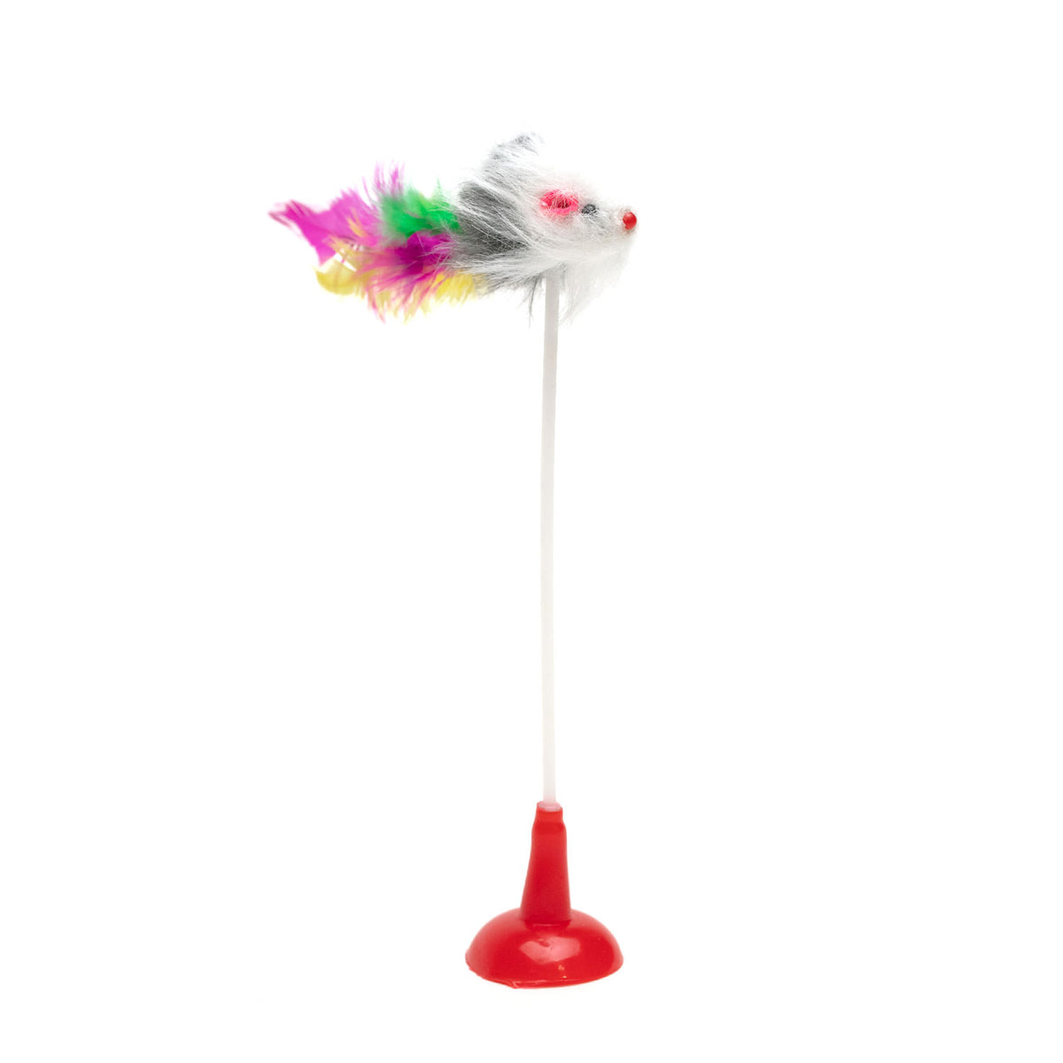 AQPET FRIENDS Juguete para gatos Ratón en espiral con base de ventosa - 20 cm Juego para gatos