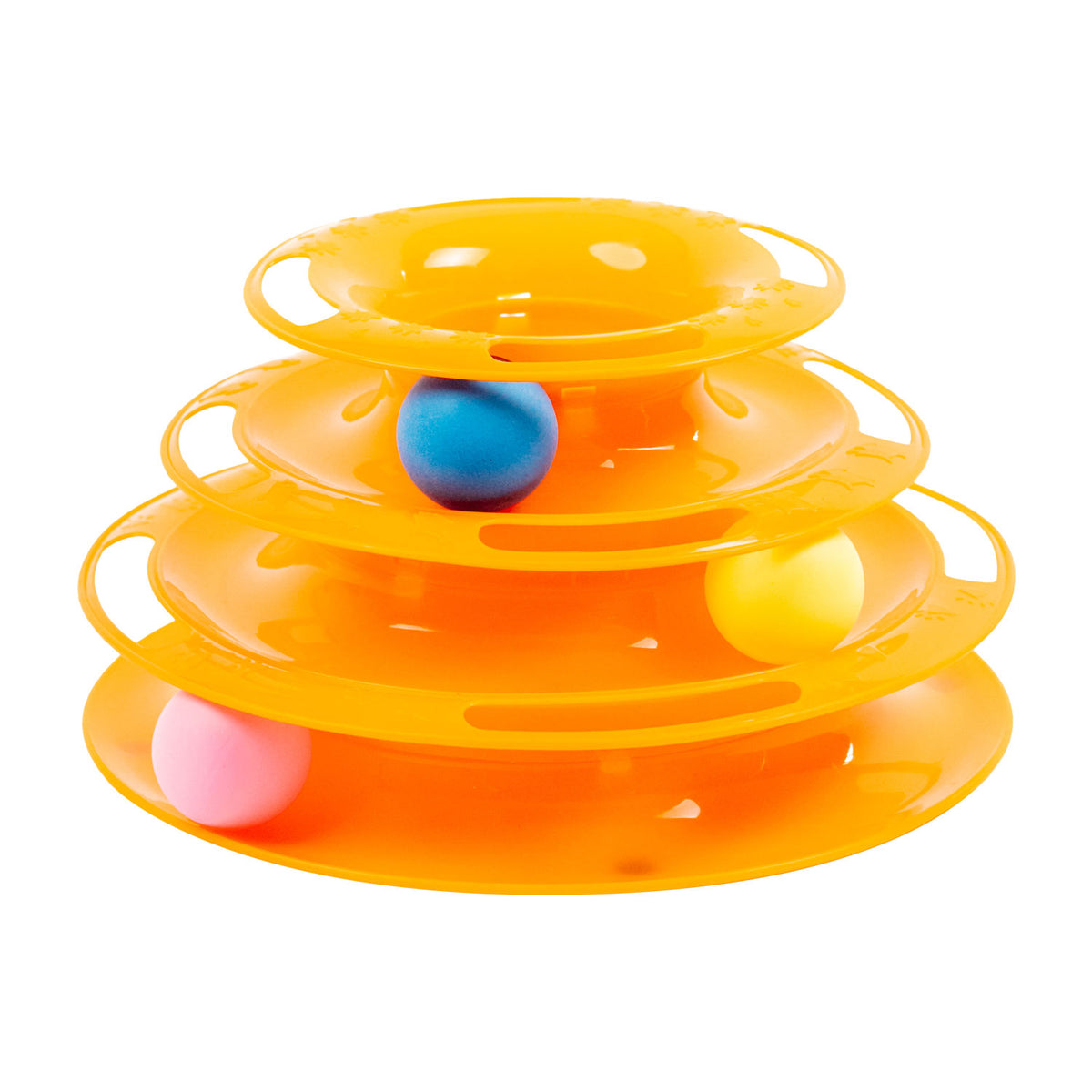 AQPET FRIENDS Juguete para gatos Torre - 25X13 cm Juego para gatos con pelota