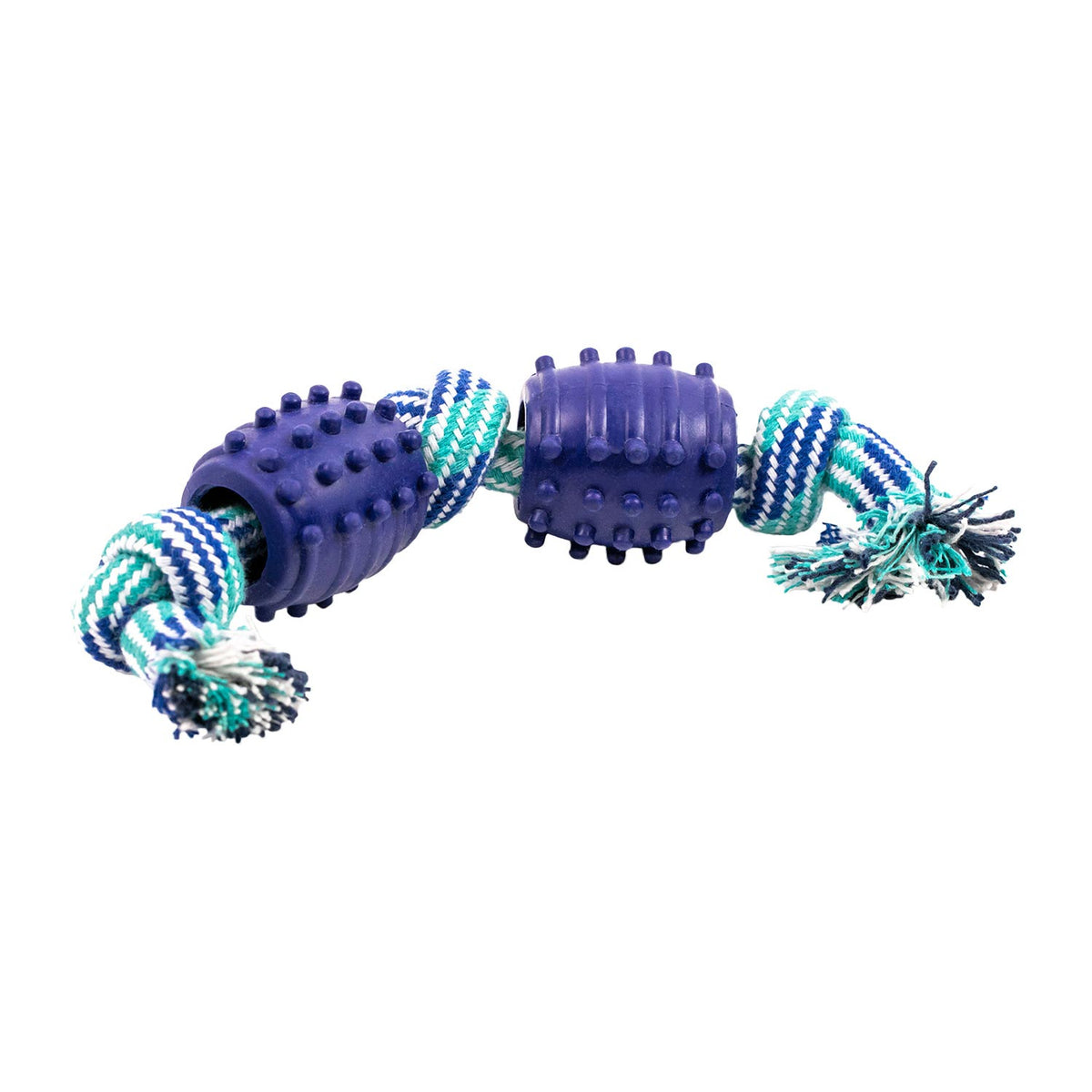 AQPET FRIENDS Juguetes para perros Rope Cuerda con pelotas de goma Juguete para perros Diversión para mascotas