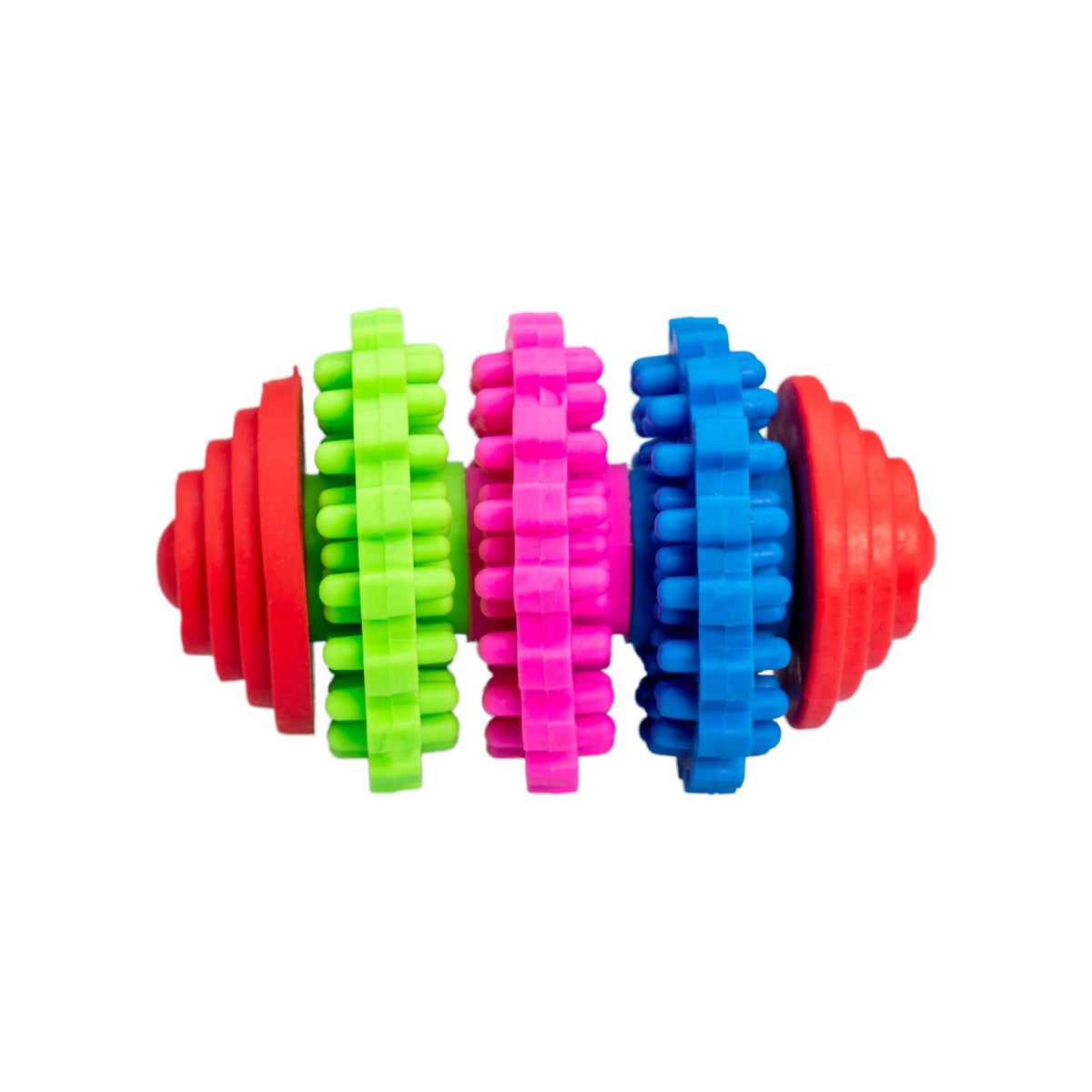 AQPET FRIENDS AQPET Juguete dental para perros, cilindro de goma de colores, juego divertido para mascotas