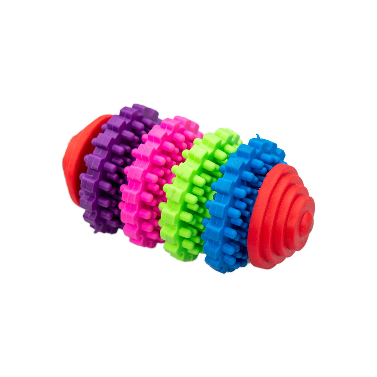 AQPET FRIENDS AQPET Juguete dental para perros, cilindro de goma de colores, juego divertido para mascotas